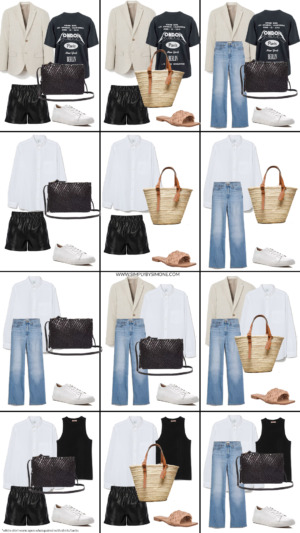 Summer Capsule Wardrobe - 11 Items 36 Outfit Ideas for Summer