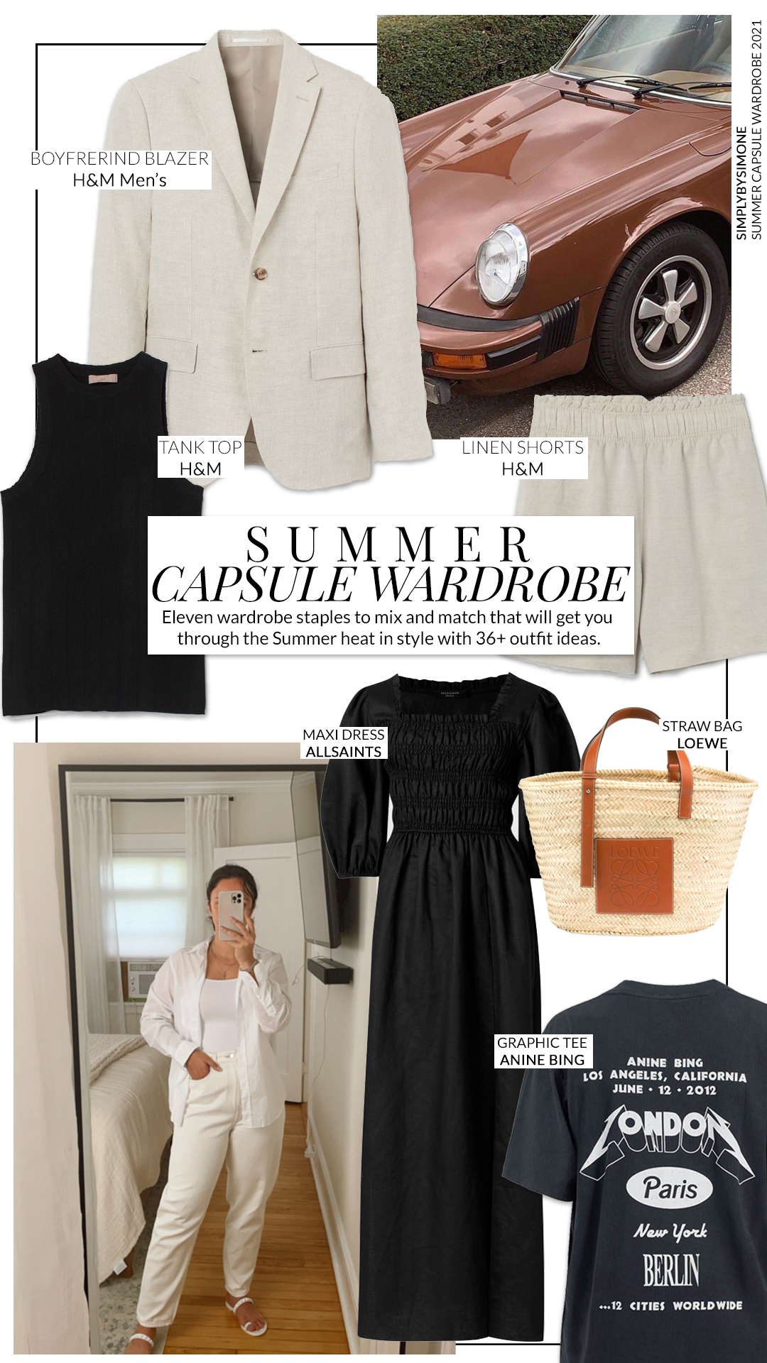 Summer Capsule Wardrobe - 11 Items 36 Outfit Ideas for Summer
