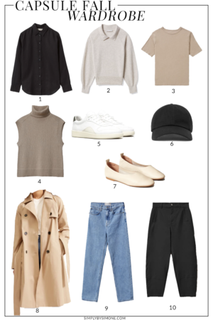Affordable Everlane Fall Capsule Wardrobe | 10 Pieces, 24 Outfits | How to Build a Capsule Wardrobe | Everlane Fall Clothes | Outfit Inspiration | 24 Fall Weather Outfit Ideas | Fall Vacation Packing Guide | Everlane Fall Capsule Wardrobe | 10 Items to Wear This Fall | Simply by Simone