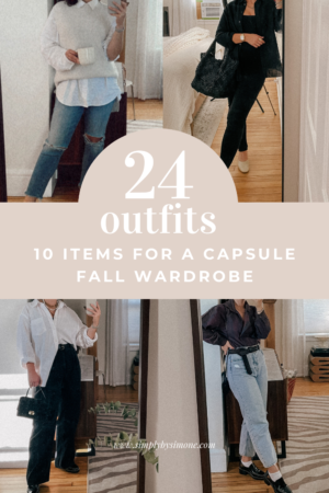 Everlane Fall Capsule Wardrobe - What To Wear this Fall 2021 - Simply by Simone - Pinterest Pin