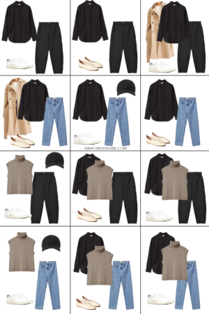 Affordable Everlane Fall Capsule Wardrobe | 10 Pieces, 24 Outfits | How to Build a Capsule Wardrobe | Everlane Fall Clothes | Outfit Inspiration | 24 Fall Weather Outfit Ideas | Fall Vacation Packing Guide | Everlane Fall Capsule Wardrobe - What To Wear This Fall 2021 | Looks 1 to 12 | Simply by Simone