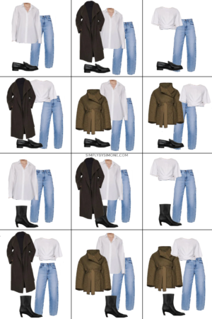 Frame Clothing Fall Capsule Wardrobe Items | 8 Pieces, 24 Outfits | How to Build a Capsule Wardrobe | Frame Clothing Fall Clothes | Outfit Inspiration | 24 Fall Weather Outfit Ideas | Fall Vacation Packing Guide | Frame Clothing Fall Capsule Wardrobe| What To Wear this Fall 2021 | Simply by Simone | Frame Clothing Fall Capsule Wardrobe | What To Wear This Fall 2021 | Looks 1 - 12