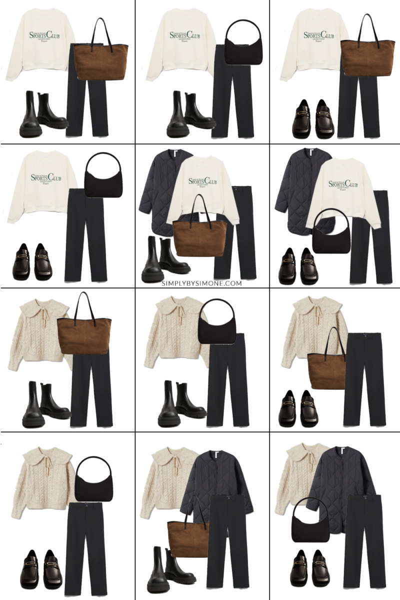 Mango Fall Capsule Wardrobe – 12 Pieces, 48 Outfits - Simply by Simone