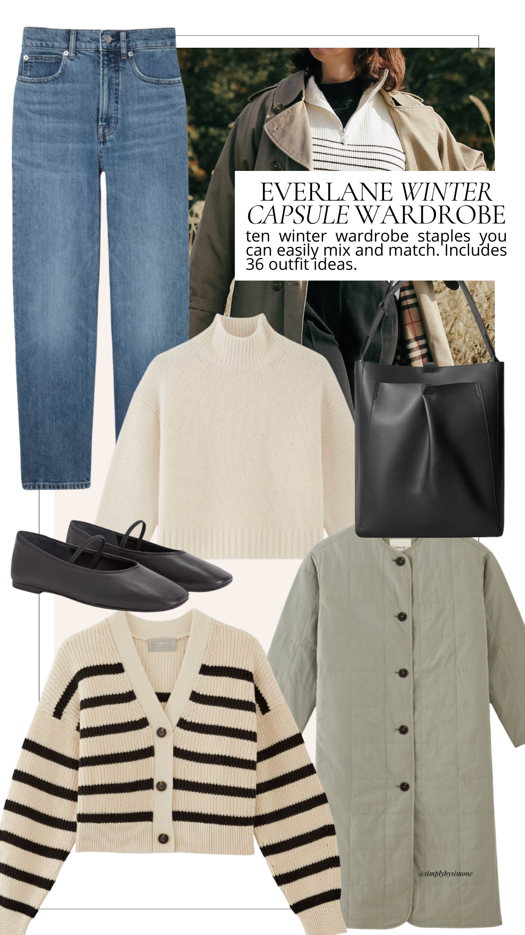 Collage of Clothing to Build your Winter Wardrobe