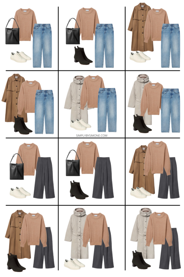 Everlane Winter Capsule Wardrobe – 10 Pieces, 36 Outfits