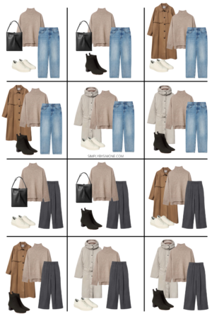 Affordable Everlane Winter Capsule Wardrobe | 10 Pieces, 36 Outfits | How to Build a Capsule Wardrobe | Everlane Winter Clothes | Outfit Inspiration | 36 Winter Weather Outfit Ideas | Winter Vacation Packing Guide | Everlane Winter Capsule Wardrobe - What To Wear This Fall 2021 | Looks 13 to 24 | Simply by Simone