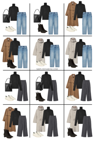 Affordable Everlane Winter Capsule Wardrobe | 10 Pieces, 36 Outfits | How to Build a Capsule Wardrobe | Everlane Winter Clothes | Outfit Inspiration | 36 Winter Weather Outfit Ideas | Winter Vacation Packing Guide | Everlane Winter Capsule Wardrobe - What To Wear This Fall 2021 | Looks 25 to 36 | Simply by Simone