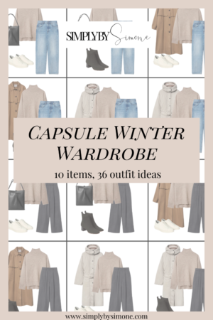 Affordable Everlane Winter Capsule Wardrobe | 10 Pieces, 36 Outfits | How to Build a Capsule Wardrobe | Everlane Winter Clothes | Outfit Inspiration | 36 Winter Weather Outfit Ideas | Winter Vacation Packing Guide | Everlane Winter Capsule Wardrobe | 10 Items to Wear This Fall | Simply by Simone PIN 2