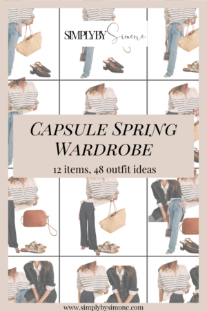 Affordable Sezane Spring Capsule Wardrobe | 12 Pieces, 48 Outfits | How to Build a Capsule Wardrobe | Sezane Spring Clothes | Outfit Inspiration | 48 Spring Weather Outfit Ideas | Spring Vacation Packing Guide | Sezane Spring Capsule Wardrobe - What To Wear This Spring 2022 | PIN 1 | Simply by Simone