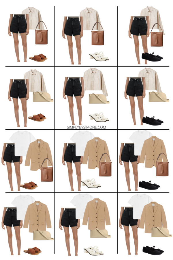 Everlane Summer Capsule Wardrobe – 12 Pieces, 48 Outfits