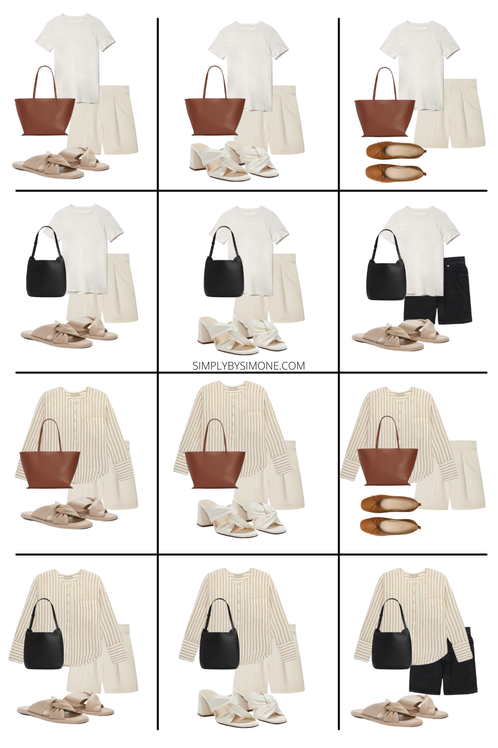 Affordable Everlane Summer Capsule Wardrobe | 12 Pieces, 48 Outfits | How to Build a Capsule Wardrobe | Everlane Summer Clothes | Outfit Inspiration | 48 Summer Weather Outfit Ideas | Summer Vacation Packing Guide | Everlane Summer Capsule Wardrobe - What To Wear This Summer 2023, European Outfit Ideas | Looks 1-12 | Simply by Simone