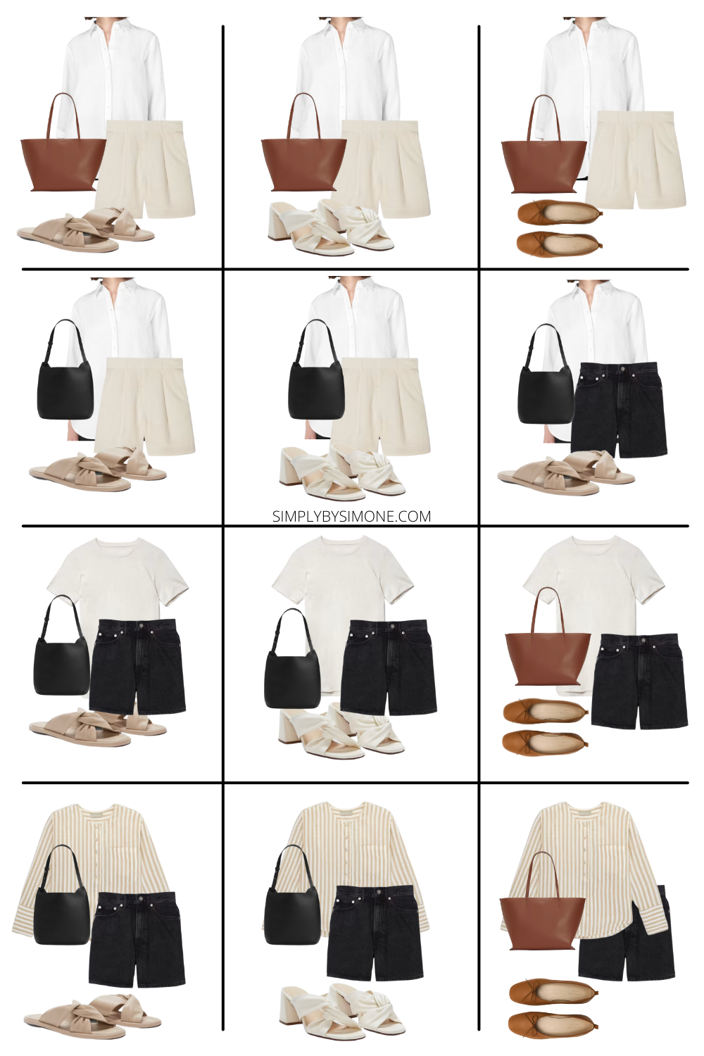 Affordable Everlane Summer Capsule Wardrobe | 12 Pieces, 48 Outfits | How to Build a Capsule Wardrobe | Everlane Summer Clothes | Outfit Inspiration | 48 Summer Weather Outfit Ideas | Summer Vacation Packing Guide | Everlane Summer Capsule Wardrobe - What To Wear This Summer 2023, European Outfit Ideas | Looks 13-24 | Simply by Simone