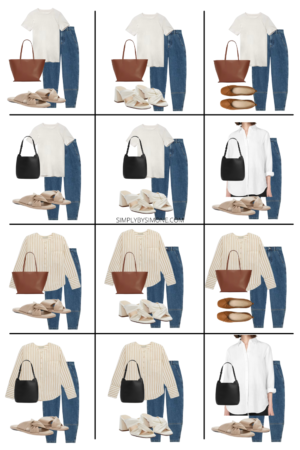 Affordable Everlane Summer Capsule Wardrobe | 12 Pieces, 48 Outfits | How to Build a Capsule Wardrobe | Everlane Summer Clothes | Outfit Inspiration | 48 Summer Weather Outfit Ideas | Summer Vacation Packing Guide | Everlane Summer Capsule Wardrobe - What To Wear This Summer 2023, European Outfit Ideas | Looks 25-36 | Simply by Simone