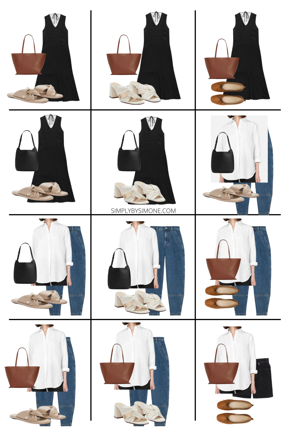 Affordable Everlane Summer Capsule Wardrobe | 12 Pieces, 48 Outfits | How to Build a Capsule Wardrobe | Everlane Summer Clothes | Outfit Inspiration | 48 Summer Weather Outfit Ideas | Summer Vacation Packing Guide | Everlane Summer Capsule Wardrobe - What To Wear This Summer 2023, European Outfit Ideas | Looks 37-48 | Simply by Simone