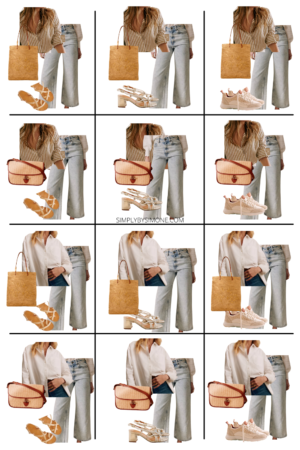 Affordable Sezane Summer Capsule Wardrobe | 12 Pieces, 48 Outfits | How to Build a Capsule Wardrobe | Sezane Summer Clothes | Outfit Inspiration | 48 Summer Weather Outfit Ideas | Summer Vacation Packing Guide | Sezane Summer Capsule Wardrobe - What To Wear This Summer 2023, Parisian Outfit Ideas | Looks 25-36 | Simply by Simone