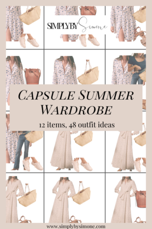 Affordable Sezane Summer Capsule Wardrobe | 12 Pieces, 48 Outfits | How to Build a Capsule Wardrobe | Sezane Summer Clothes | Outfit Inspiration | 48 Summer Weather Outfit Ideas | Summer Vacation Packing Guide | Sezane Summer Capsule Wardrobe - What To Wear This Summer 2023, Parisian Outfit Ideas | PIN 1 | Simply by Simone