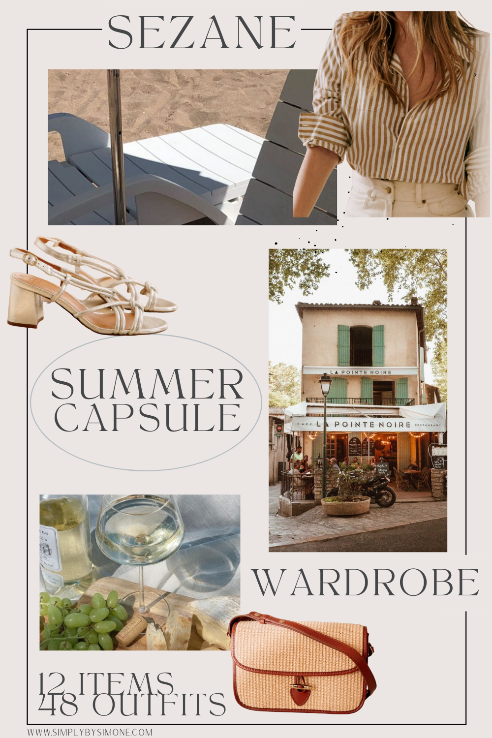 Affordable Sezane Summer Capsule Wardrobe | 12 Pieces, 48 Outfits | How to Build a Capsule Wardrobe | Sezane Summer Clothes | Outfit Inspiration | 48 Summer Weather Outfit Ideas | Summer Vacation Packing Guide | Sezane Summer Capsule Wardrobe - What To Wear This Summer 2023, Parisian Outfit Ideas | Cover Image | Simply by Simone