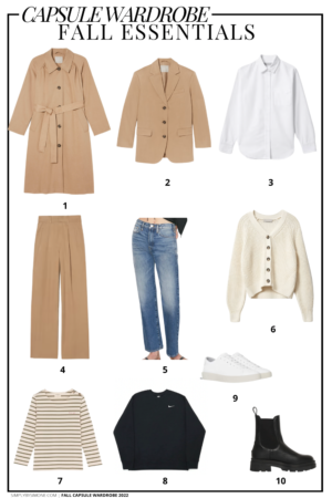 Capsule Wardrobe Essentials for Fall 2022 | 10 Essential Pieces | How to Build a Capsule Wardrobe | Fall Clothes | Outfit Inspiration | Fall Weather Outfit Ideas | Fall Vacation Packing Guide | Fall Capsule Wardrobe - What To Wear This Fall 2022 | Parisian Outfit Ideas | Items 1-10 | Simply by Simone