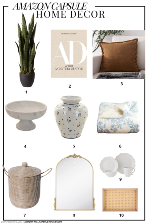 Amazon Fall Capsule Home Decor | 10 Items for Capsule Home Decor | How to Find Capsule Home Decor | Amazon Home Must Haves | Interior Inspiration | What is Capsule Home Decor | Timeless Home Decor Ideas for Fall | Fall Home Decor | Classic Home Decor for Fall | Amazon Home Decor Inspiration | Items 1-10 | Simply by Simone
