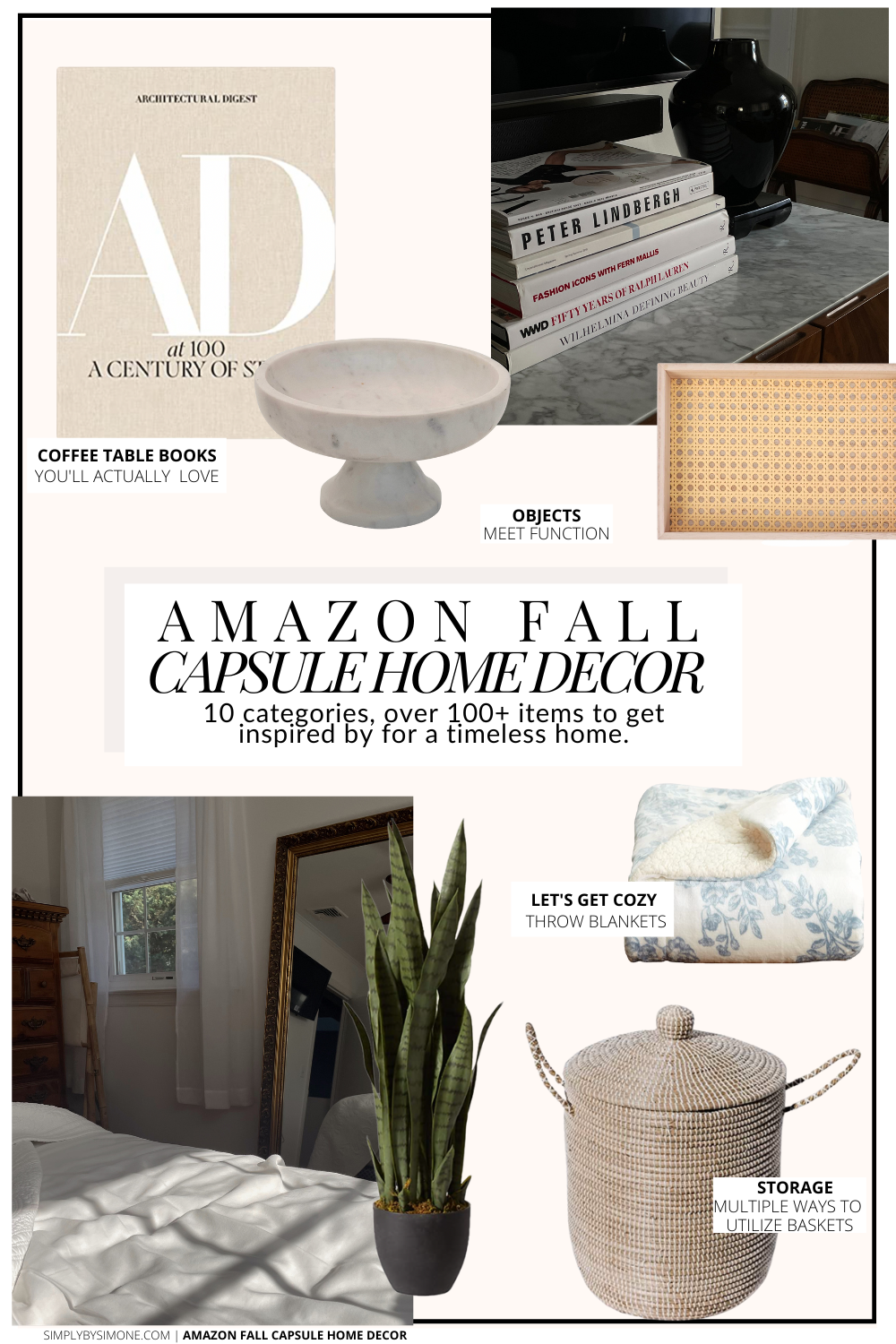 Affordable Amazon Fall Capsule Home Decor | 10 Items for Capsule Home Decor | How to Find Capsule Home Decor | Amazon Home Must Haves | Interior Inspiration | What is Capsule Home Decor | Timeless Home Decor Ideas for Fall | Fall Home Decor | Classic Home Decor for Fall | Amazon Home Decor Inspiration | Cover Image | Simply by Simone