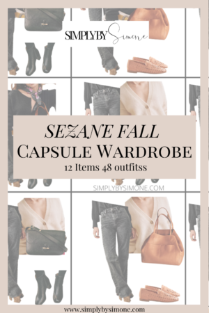 Affordable Sezane Fall Capsule Wardrobe | 12 Pieces, 48 Outfits | How to Build a Capsule Wardrobe | Sezane Fall Clothes | Outfit Inspiration | 48 Fall Weather Outfit Ideas | Fall Vacation Packing Guide | Sezane Fall Capsule Wardrobe - What To Wear This Fall 2022, Parisian Outfit Ideas | PIN 2 | Simply by Simone