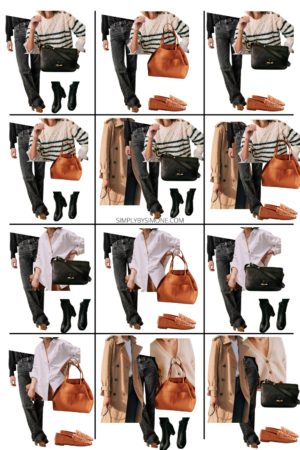 Affordable Sezane Fall Capsule Wardrobe | 12 Pieces, 48 Outfits | How to Build a Capsule Wardrobe | Sezane Fall Clothes | Outfit Inspiration | 48 Fall Weather Outfit Ideas | Fall Vacation Packing Guide | Sezane Fall Capsule Wardrobe - What To Wear This Fall 2022, Parisian Outfit Ideas | Looks 25-36 | Simply by Simone