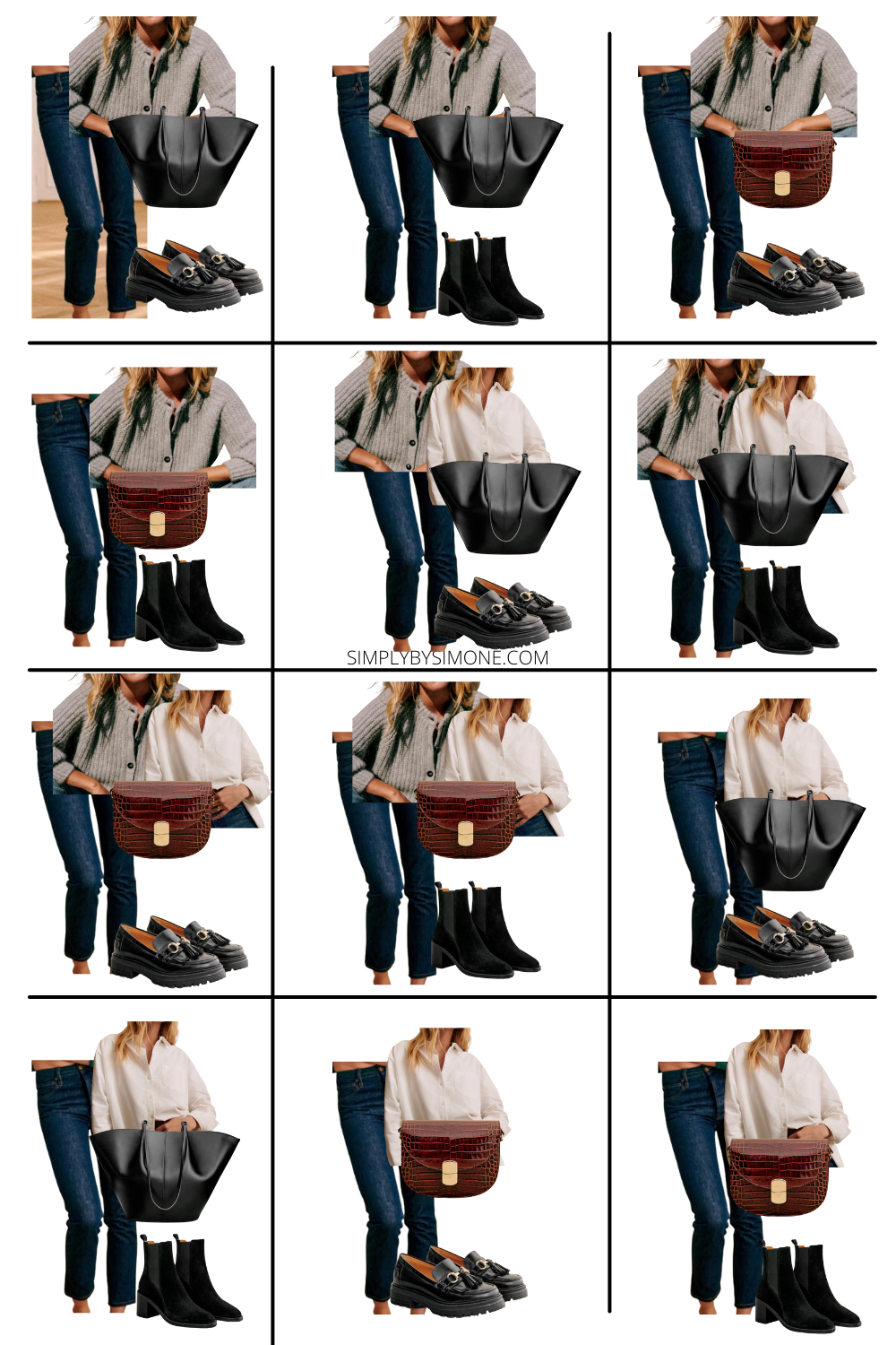 Affordable Sezane Fall Capsule Wardrobe | 12 Pieces, 48 Outfits | How to Build a Capsule Wardrobe | Sezane Fall Clothes | Outfit Inspiration | 48 Fall Weather Outfit Ideas | Fall Vacation Packing Guide | Sezane Fall Capsule Wardrobe - What To Wear This Fall 2023, Parisian Outfit Ideas | Looks 1-12 | Simply by Simone