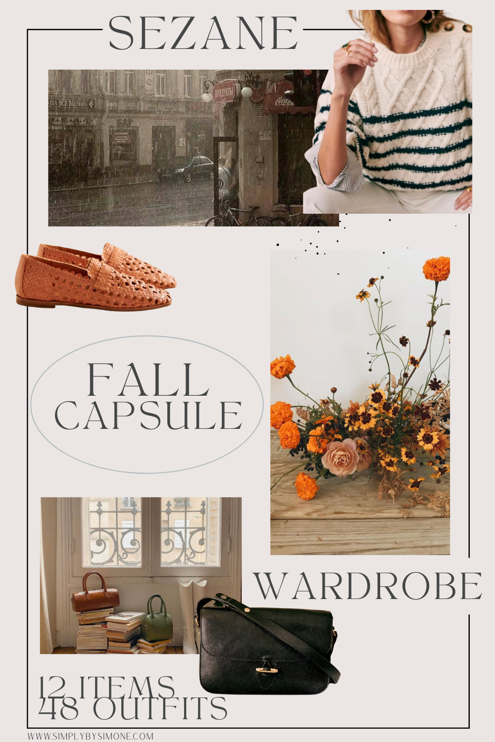Sezane Fall Capsule Wardrobe – 12 Pieces, 48 Outfits