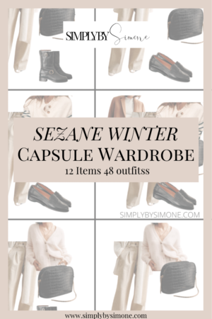 Affordable Sezane Winter Capsule Wardrobe | 12 Pieces, 48 Outfits | How to Build a Capsule Wardrobe | Sezane Winter Clothes | Outfit Inspiration | 48 Winter Weather Outfit Ideas | Winter Vacation Packing Guide | Sezane Winter Capsule Wardrobe - What To Wear This Winter 2022, Parisian Winter Outfit Ideas | PIN 2 | Simply by Simone