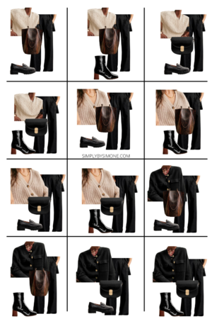 Sezane Winter Capsule Wardrobe Outfit Combinations | Looks 24 - 36