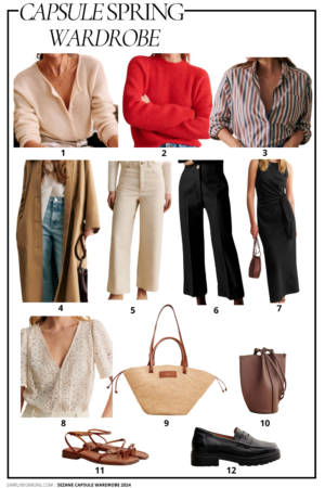List of Twelve Items from Sezane To add to Your Capsule Wardrobe