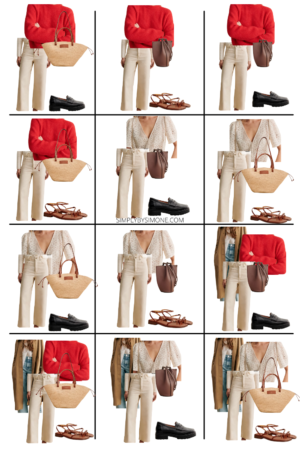 Sezane Outfit Ideas to Build your Wardrobe, Looks 13 to 24 out for 48 Outfit Combinations