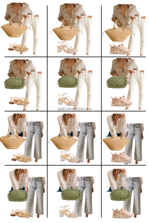 Collage outfits 13-24 sezane capsule wardrobe outfit ideas