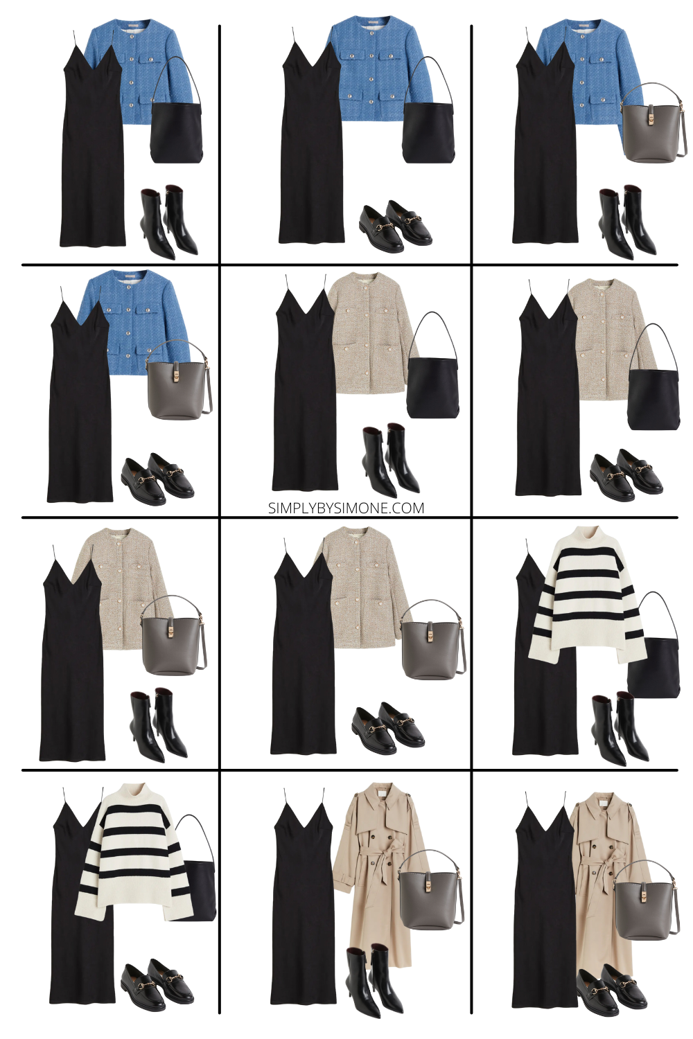 Affordable H&M Fall Capsule Wardrobe | 15 Pieces, 48 Outfits | How to Build a Capsule Wardrobe | H&M Fall Clothes | Outfit Inspiration | 48 Fall Weather Outfit Ideas | Fall Vacation Packing Guide | H&M Fall Capsule Wardrobe - What To Wear This Fall 2023, Parisian Outfit Ideas | Looks 37-48 | Simply by Simone