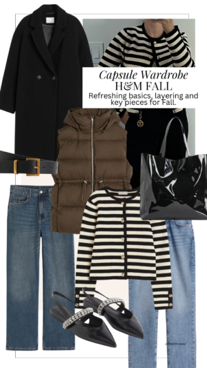 Collage of Winter clothing items used to create 48 outfit combinations