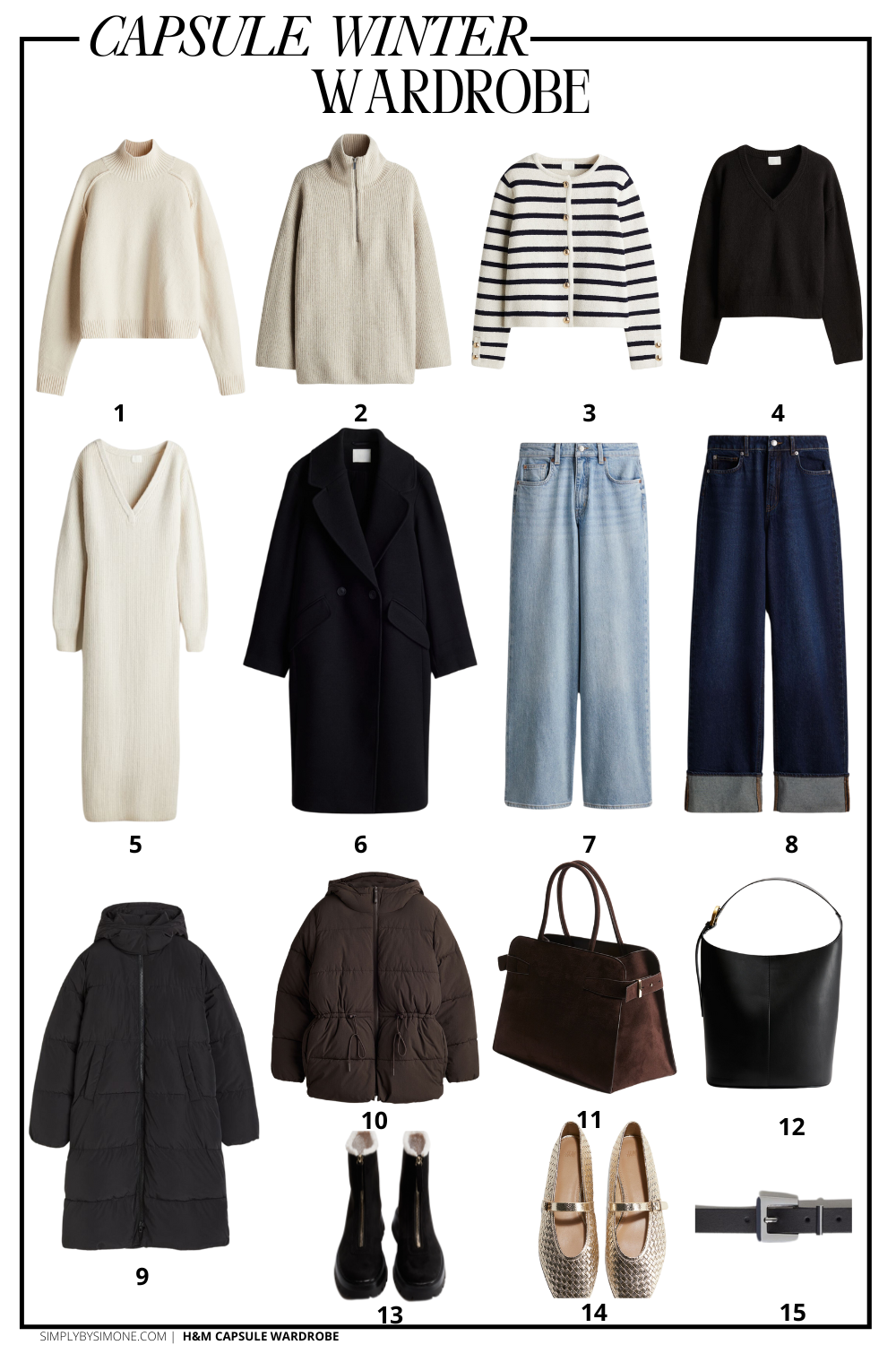 Outfit Ideas to Build your Wardrobe, 15 Pieces to Build Your Capsule Wardrobe