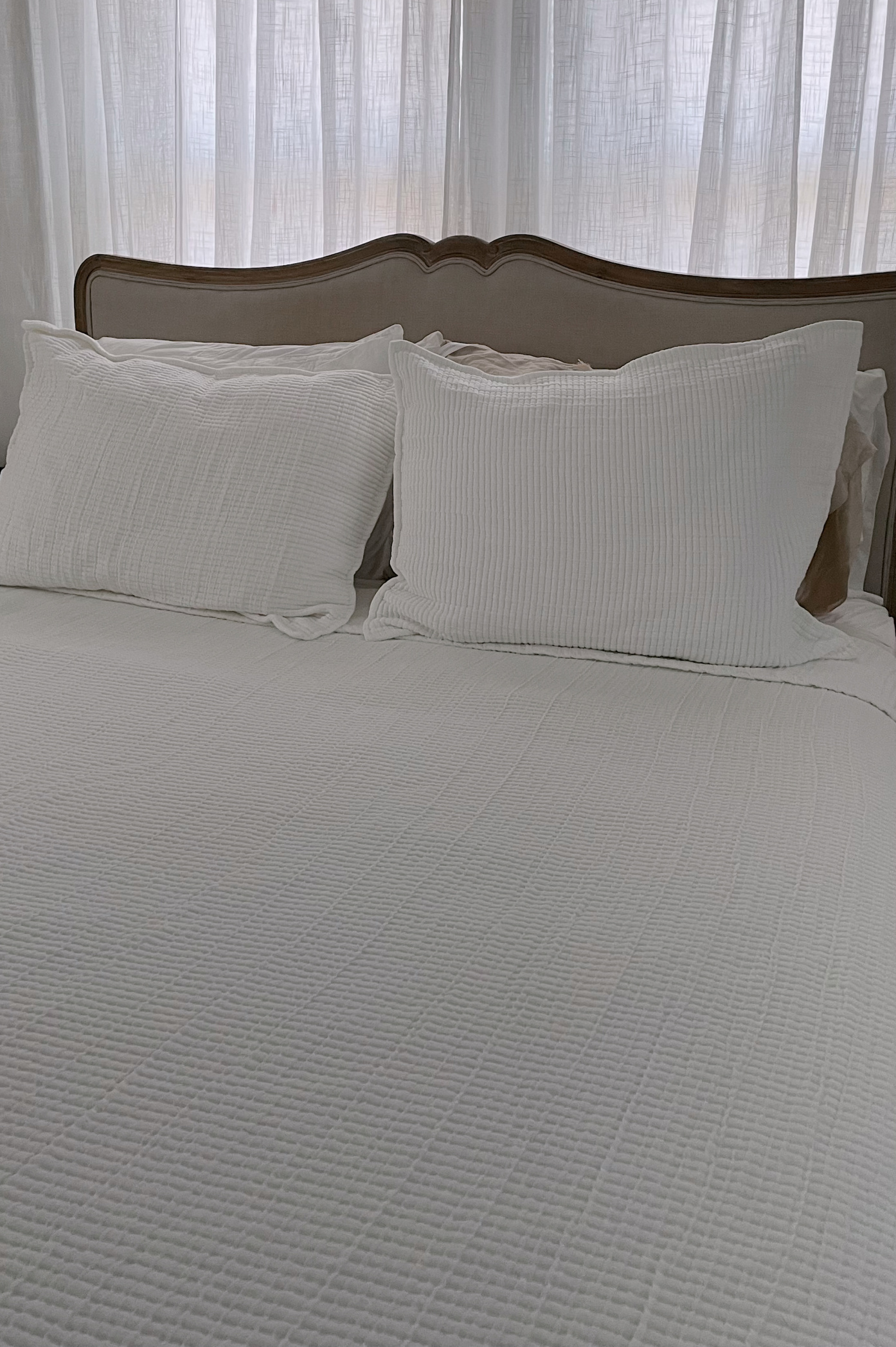 Bedding Review Image of Quince Organic Ribbed Cotton Coverlet Set First Use