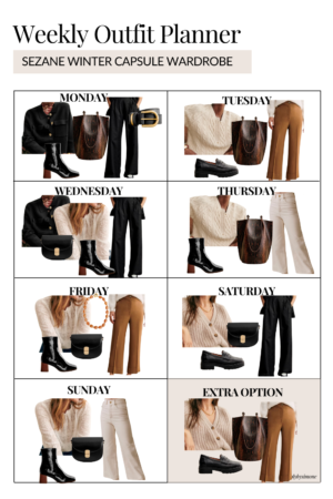 Sezane Weekly Outfit Planner | Eight Outfit Ideas