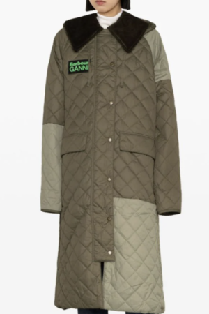 Barbour x Ganni Burghley quilted coat