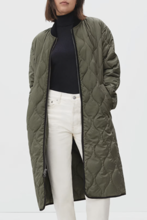 Best Quilted Jackets for Women, Everlane The ReNew Long Liner