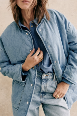 Best Quilted Jackets for Women, Sezane FAREL JACKET
