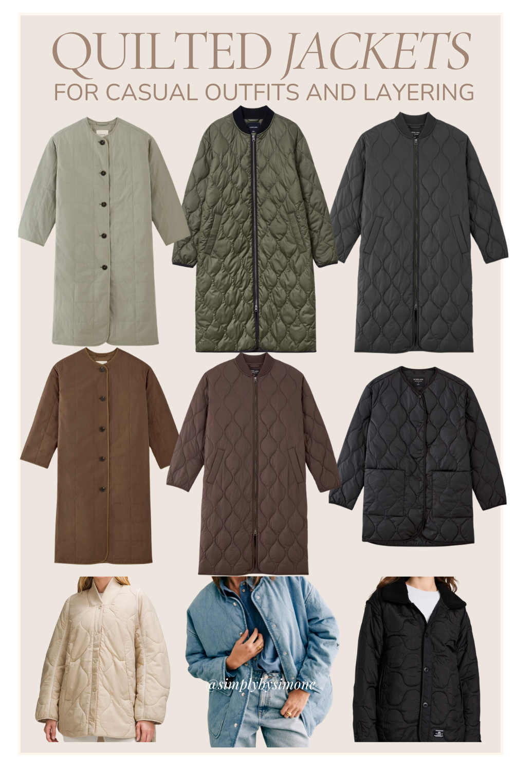 Best Quilted Jackets for Women - Simply by Simone