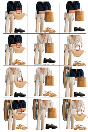 Sezane Outfit Ideas to Build your Wardrobe, Looks 13 to 24 out for 48 Outfit Combinations