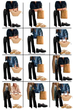 Sezane Outfit Ideas to Build your Wardrobe, Looks 25 to 36 out for 48 Outfit Combinations