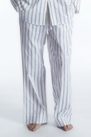 COS STRIPED POPLIN PAJAMA PANTS