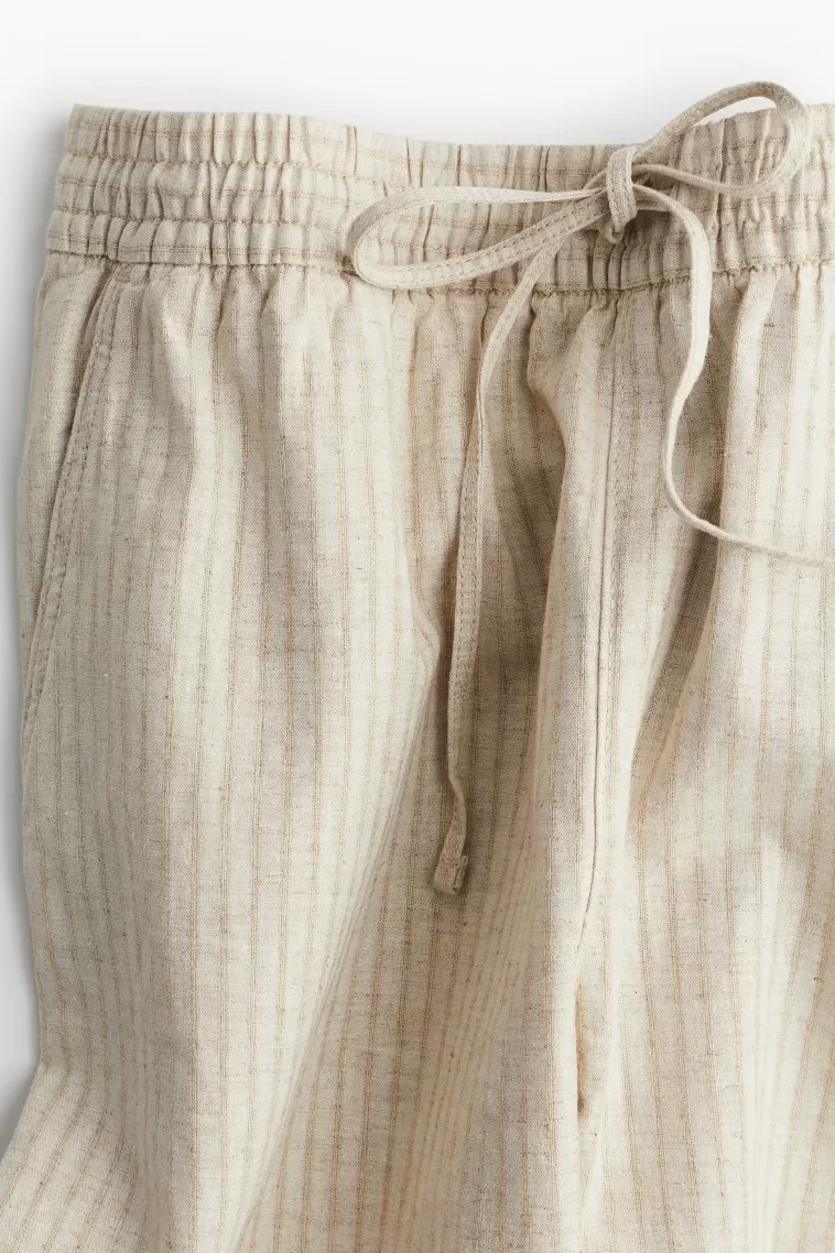 H&M linen stripe pants