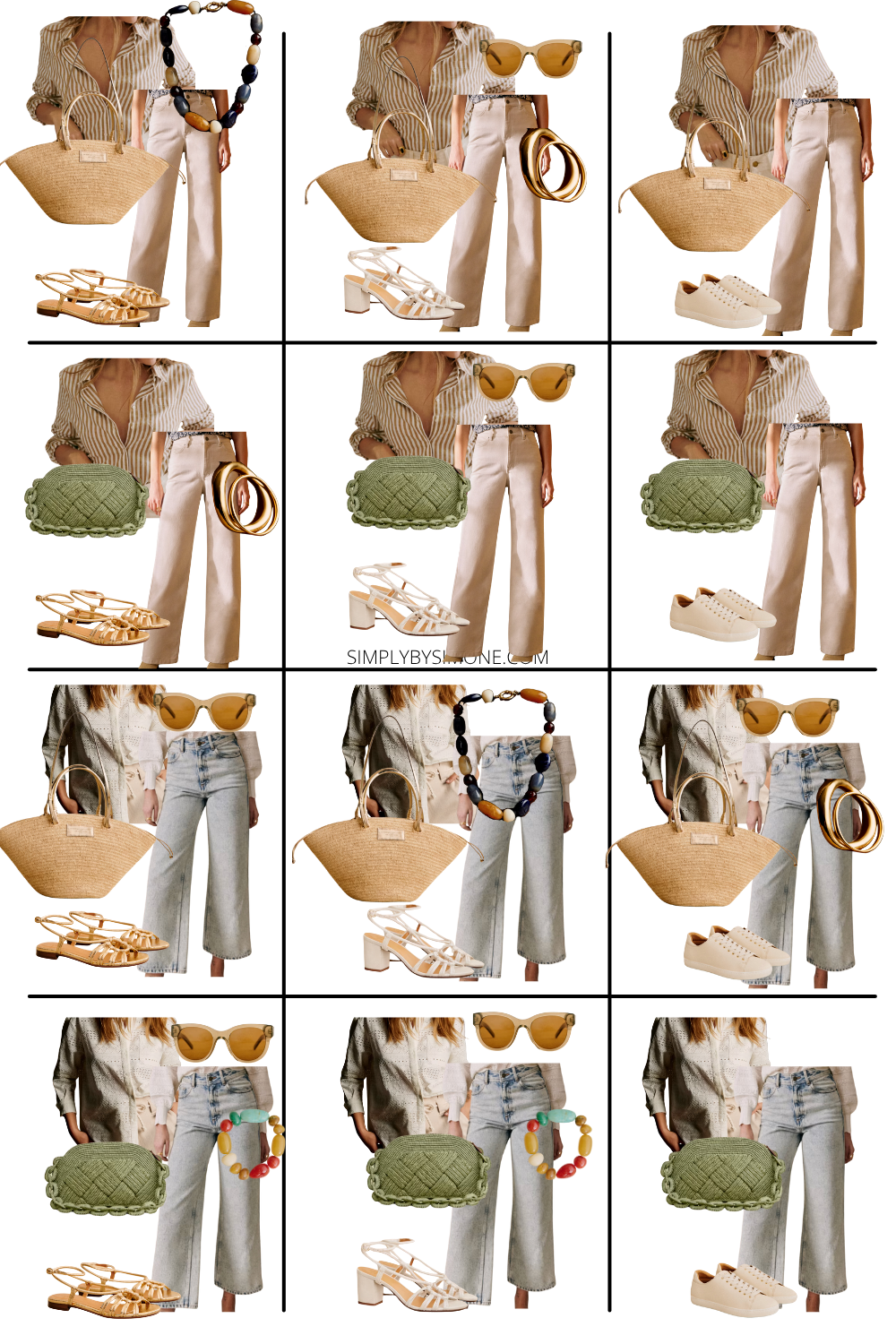 Sezane capsule wardrobe outfits 13 to 24