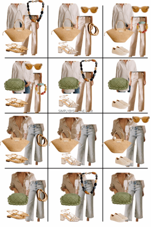 Sezane capsule wardrobe outfits 25-36