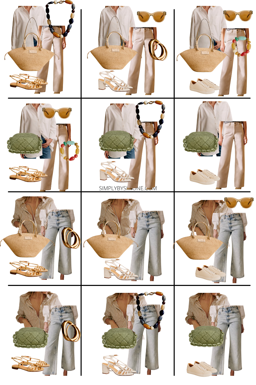 Sezane capsule wardrobe outfits 25-36