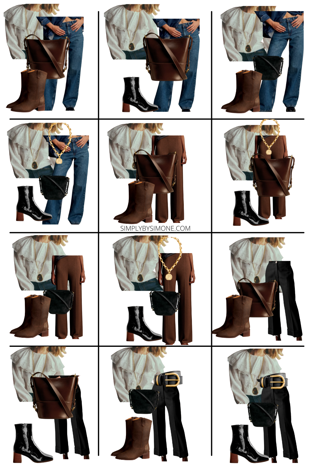 Sezane Winter Capsule Wardrobe Looks 1 to 12